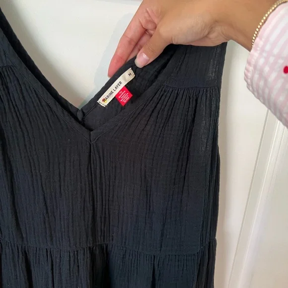 Marine Layer Corinne Double Cloth Maxi Dress - Picture 8 of 12